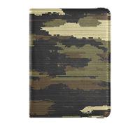 Portefeuille pour passeport et carte de vaccin en cuir camouflage vert militaire moderne Combo Portefeuille Combo Badge ID Vaccin Card Holder Portefeuille Portefeuille étanche, Camouflage vert