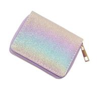 Portefeuille pour petites filles - En cuir synthétique mignon avec fermeture éclair - Compact, maniable et très léger - Petit portefeuille mignon - Pour le shopping, les voyages, l'école, les pièces