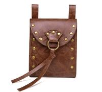 Portefeuille Renaissance en cuir PU - Sac à monnaie médiéval - Multifonctionnel - Pour adultes - Ceinture cube médiévale - Cosplay, Fbg319bn