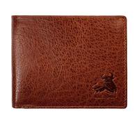 Portefeuille RFID à deux volets en cuir pour homme avec carte d'identité rabattable en marron buffle vintage, Adventure Brown - Vintage Buffalo Brown, Vintage