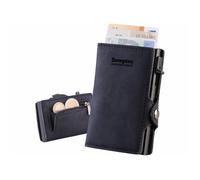 Semptec Portefeuille RFID avec poussoir 8 cartes et compartiment monnaie - coloris noir