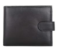 Portefeuille RFID en cuir nappa super doux pour homme, Noir , Décontracté