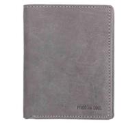 Portefeuille RFID, format paysage, cuir, gris