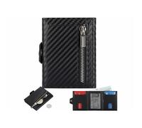 Carlo Milano Portefeuille RFID jusqu'à 5 cartes aspect carbone