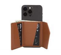 Portefeuille RFID magnétique compatible MagSafe avec support - coloris brun - X