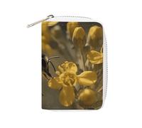 Portefeuille RFID pour cartes de crédit pour femme mignon petit portefeuille en cuir avec motif abeilles dans la nature étui de rangement pour cartes avec fermeture éclair, style, 16 x 11,5 cm, Style