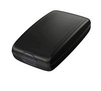Portefeuille sécurisé RFID pour espèces et cartes, porte-informations en aluminium pour portefeuille RFID, protection de sécurité pour portefeuille en métal bloquant RFID (Noir)