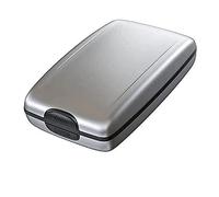 Portefeuille sécurisé RFID pour espèces et cartes, porte-informations en aluminium pour portefeuille RFID, protection de sécurité pour portefeuille en métal bloquant RFID (Argent)