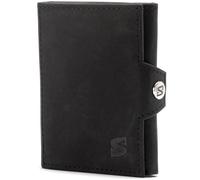 Portefeuille - SERASAR - W013 - Cuir de Vachette - Noir - Protection RFID - 7 emplacements cartes