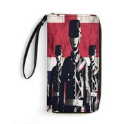 Portefeuille, soldat devant le drapeau imprimé portefeuille, grande capacité, portefeuille de voyage pour femmes, portefeuille adulte, blanc, 19,7 x 10,5 cm, moderne, blanc, 19.7x10.5cm, Moderne