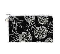 Portefeuille souple, sac à main en toile avec fermeture éclair pour femme, trousse de maquillage, porte-monnaie pour pièces de monnaie, billets, motif rétro, 18,8 x 11,7 cm, motif pins sans couture, n