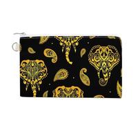 Portefeuille souple, sac à main en toile avec fermeture éclair pour femme, trousse de maquillage, porte-monnaie pour pièces de monnaie, billets, motif Crash, 18,8 x 11,7 cm, imprimé sans couture, moti