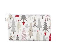 Portefeuille souple, sac à main en toile pour femme, trousse de maquillage à fermeture éclair, porte-monnaie pour pièces de monnaie, billets, motif Crash, 18,8 x 11,7 cm, imprimé sans couture, sapins