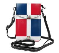 Portefeuille spacieux pour téléphone portable en République dominicaine - Petit sac à main polyvalent en toile avec sangle en cuir réglable