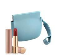 Portefeuille Squeeze, Petit Sac en Silicone | Petite Silicone pour Oreillettes Filaires, 10 x 8 cm/3,94 x 3,15 pouces Porte-monnaie, Sac de Rangement en Silicone pour Homme et Femme, bleu, Voir