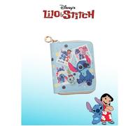 Portefeuille Stitch Fille Mini Porte-Monnaie Disney Kawaii Fermeture Zip, Design Collage, Accessoire Cadeau Enfant