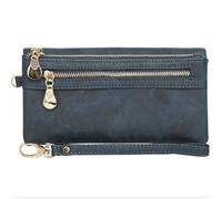 Portefeuille - TECH DISCOUNT - Femme - Cuir PU - Long - Multifonctionnel - Bleu foncé