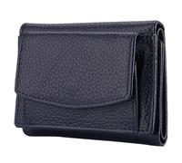 Portefeuille tendance en cuir avec lanière pour carte d'identité et fermeture à clé Motif tournesol, bleu, Taille unique