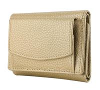 Portefeuille tendance en cuir avec lanière pour carte d'identité et fermeture à clé Motif tournesol, doré, Taille unique