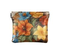 Portefeuille tendance en cuir marron avec fleurs de lys calla pour femme - Bijoux fantaisie pour homme et femme - Guarda monedas para carro