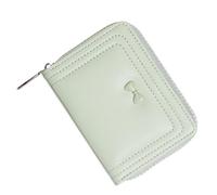 Portefeuille tendance petit et compact pour femme en cuir synthétique à deux volets, porte-cartes de crédit, pochettes simples pour femmes, vert clair, Beauté de masse