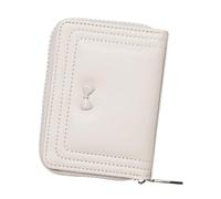 Portefeuille tendance petit et compact pour femme en cuir synthétique à deux volets, porte-cartes de crédit, pochettes simples pour femmes, blanc, Beauté de masse