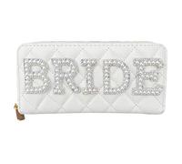 Portefeuille tendance pour femme - Portefeuille long pour femme - Pochette pour téléphone - Porte-cartes en cuir synthétique - Porte-cartes pour filles, blanc, Beauté de masse