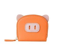 Portefeuille tendance pour femme pour un usage quotidien pour les trajets. Design compact avec une forme solide, parfait comme accessoire élégant et durable. (Orange, 11 x 10 x 12,5 cm)