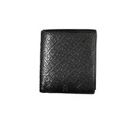 Portefeuille Tommy Hilfiger élégant en cuir noir à deux compartiments