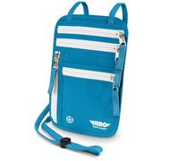 Portefeuille tour de cou HERO - Porte-passeport avec blocage RFID - Pochette de voyage facile à dissimuler, aqua, Portefeuille RFID