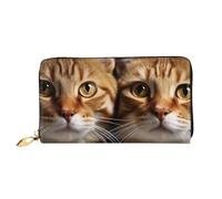 Portefeuille Tower Bridge à Londres pour femme - Grande capacité - Porte-cartes de crédit - Fermeture éclair - Pochette de voyage pour femme, chats, Taille unique, Classique