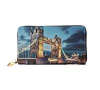 Portefeuille Tower Bridge à Londres pour femme - Grande capacité - Porte-cartes de crédit - Fermeture éclair - Pochette de voyage pour femme, Tower Bridge à Londres, Taille unique, Classique
