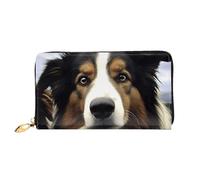 Portefeuille Tower Bridge à Londres pour femme - Grande capacité - Porte-cartes de crédit - Fermeture éclair - Pochette de voyage pour femme, Chien de mouton, Taille unique, Classique