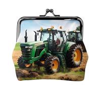 Portefeuille tracteur agricole pour femme, porte-monnaie pour femme, petit portefeuille pour femme, élégant et personnalisé, noir, One Size, Art déco