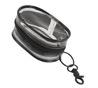 Portefeuille Transparent : Un Petit Sac à Monnaie en PVC avec Fermeture éclair et Anneau de clé | Sac de Rangement pour écouteurs pour, Voyage, Essentiels du Quotidien, Noir