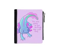 Portefeuille Tu vas t'en sortir sans problème, Axolotl=22 Compact en Simili-Cuir PU Porte-Cartes Fermeture Éclair Homme Femme A