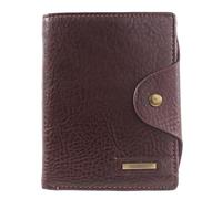 Portefeuille vertical à deux volets en cuir pleine fleur pour homme, porte-passeport fin avec blocage, fermeture à bouton sécurisée, élégant pour les voyages et un usage quotidien