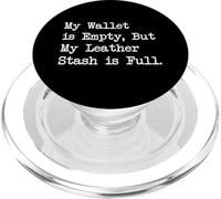 Portefeuille vide en cuir avec citations amusantes PopSockets PopGrip pour MagSafe
