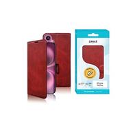 Portefeuille Zanae Columbia rouge pour iPhone 16 Plus