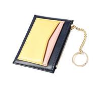 Portefeuille Zippé pour Femmes, Style Patchwork, Cinq Compartiments | PU Cuir, Poche Monnaie Zippée, Rangement Clés et Essentiels, pour Courses, Voyages, Étudiantes