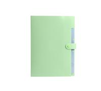 Portefeuilles à reliure en plastique Dossiers accordéon classiques de 5 pages - Sacs rangement documents A4 avec matière et support rouleau test durables (bleu)(Green)