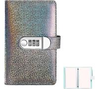 Portefeuilles à reliure pour économiser de l'argent, défi d'économie d'argent avec verrouillage par mot de passe, livre de défis d'argent, gestion de trésorerie pour les finances personnelles (Black)