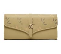 Portefeuilles Compatible with femmes, pochette en cuir à trois volets, porte-cartes de crédit, portefeuille de voyage Compatible with dames, porte-monnaie long imprimé, pochette à loquet(Groen)