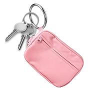 Portefeuilles de bracelet pour femme, porte-cartes, porte-clés, porte-monnaie, porte-clés en nylon imperméable pour femme, pour faire du shopping, voyager, rose, Consulte la descripción, Voir