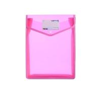 Portefeuilles de reliure en plastique format A4/A5, sac fichiers Transparent étanche, dossier d'enveloppe d'extension fichier, portefeuille stockage, avec boucle à pression(1pcs A5 Pink)