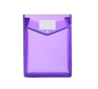 Portefeuilles de reliure en plastique format A4/A5, sac fichiers Transparent étanche, dossier d'enveloppe d'extension fichier, portefeuille stockage, avec boucle à pression(1pcs A5 Purple)