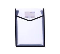 Portefeuilles de reliure en plastique format A4/A5, sac fichiers Transparent étanche, dossier d'enveloppe d'extension fichier, portefeuille stockage, avec boucle à pression(1pcs A4 Black)