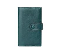 Portefeuilles en cuir pour femme avec blocage des RFID - Grande capacité - Porte-cartes à trois volets - Porte-cartes de crédit, bleu, Beauté de masse