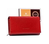 Portefeuilles en cuir souple PETERSON Dh Ptn Rd21gcls Rouge pour femme adulte avec fermoir porte-monnaie