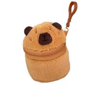 Portefeuilles en peluche avec motif animal de dessin animé Storage Bag Lovely Capybara Porte-monnaie Pendentif Étui pour écouteurs Pochette pour pièces de monnaie Petit sac à monnaie Rangement pour